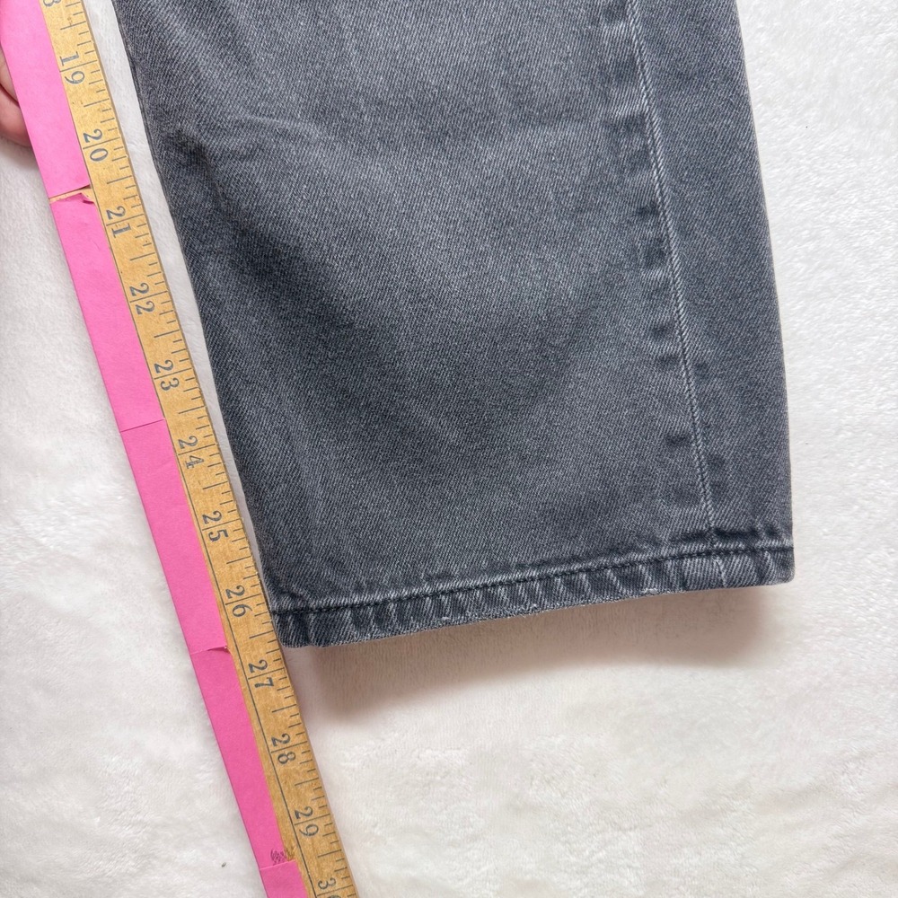 American Eagle Women Distressed Black Straight Leg Jeans‎ Size 10 - Picture 5 of 8